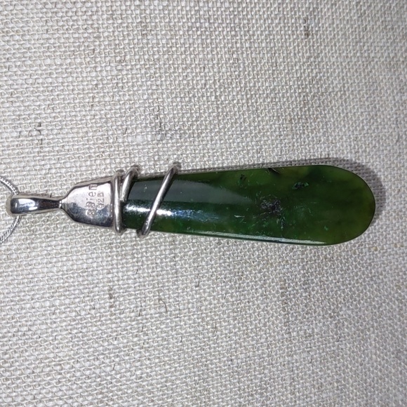 Sajen Jade/Amethyst/Peridot/Sterling Silver Pendant - Picture 3 of 7